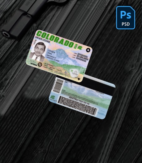 USA Colorado new driving license PSD